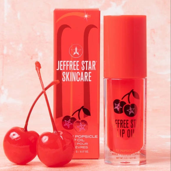 Jeffree Star Cherry Popsicle Lip Oil- sheer cherry red, hydrating, high shine - Picture 5 of 5
